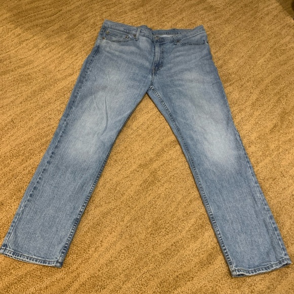 Levis 511 Jeans Mens 38x30 Blue Slim Straight Stretch Medium Wash Workwear - Picture 1 of 13